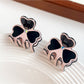 Beau - Acetate Three Petal Flower Alloy Claw Clip