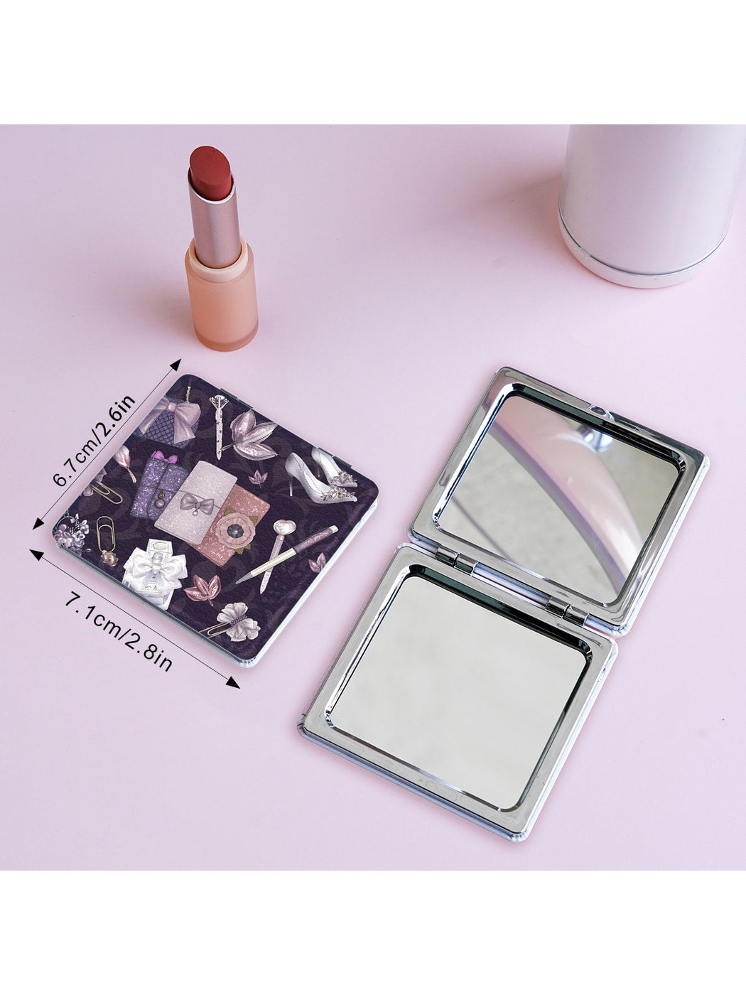 Mirroray - Cartoon Print Foldable Makeup Touch-Up Mirror