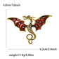 Brovia - Rhinestone Dragon Curled Tail Brooch Pin
