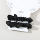 Gifty - Solid Color Ruffled Hair Ties Set