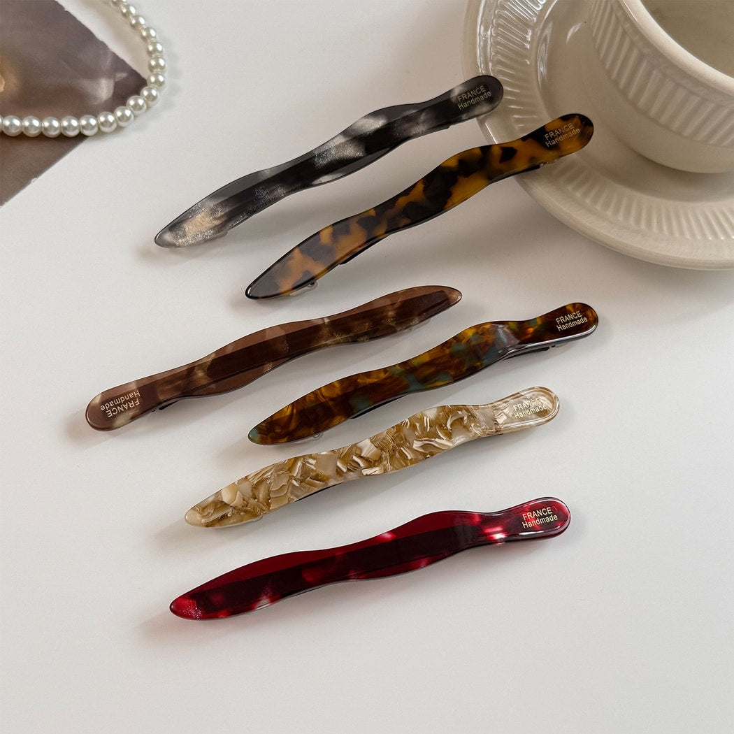 Beau - Wavy Acetate Fiber French Barrette