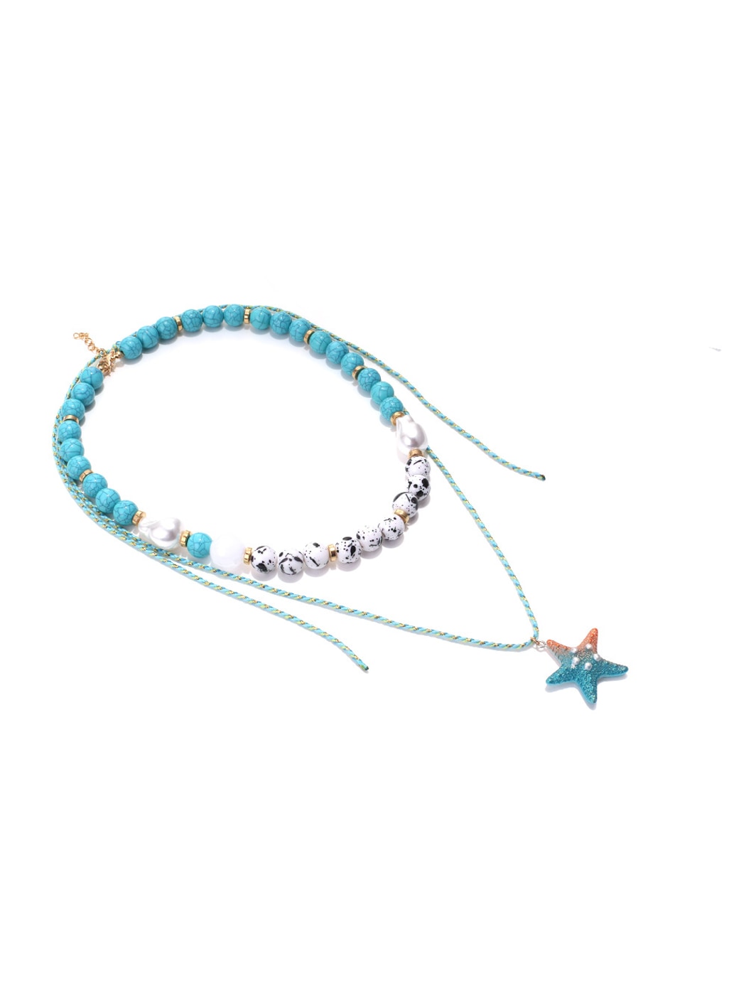Nozari - Ocean Style Beaded Starfish Pendant Necklace