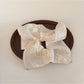 Gifty - Beige Floral Embroidered Sheer Scrunchie