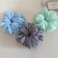 Gifty - Fluffy Polyester Mesh Polka Dot Scrunchie
