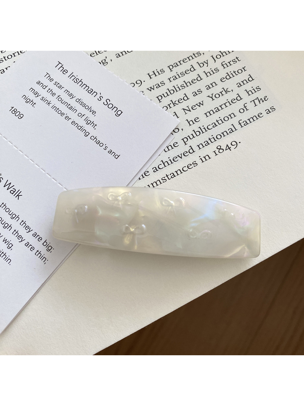 Beau - Bow Detail Acetate Spring Hair Clip