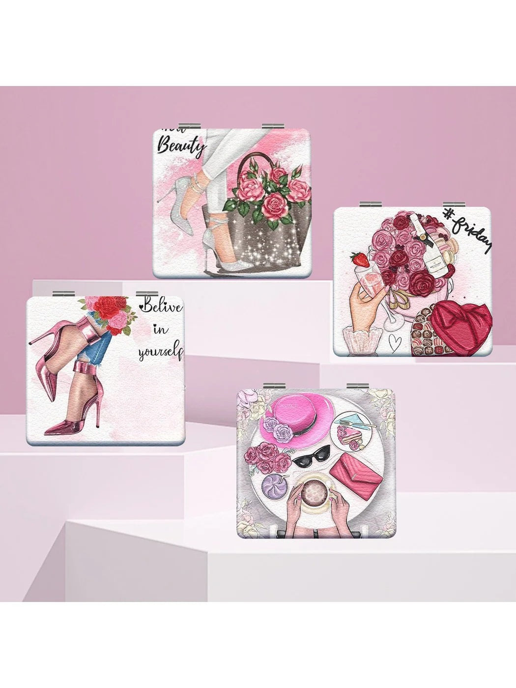 Mirroray - Stiletto Print Compact Mirror