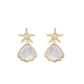 Earedge - Star Drop Fan Shape Stud Earrings