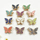 Beau comfortable butterfly shaped hair clip in pastel pink on white background