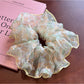 Gifty - Lace Mesh Scrunchie Oversized Floral Hair Tie