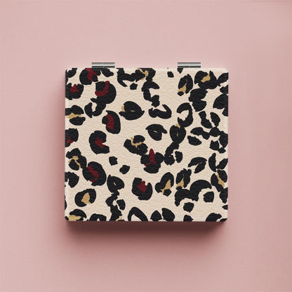 Mirroray - Retro Leopard Print Foldable Compact Mirror