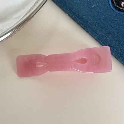 Beau - Glossy Plastic Bow Design Hair Clip