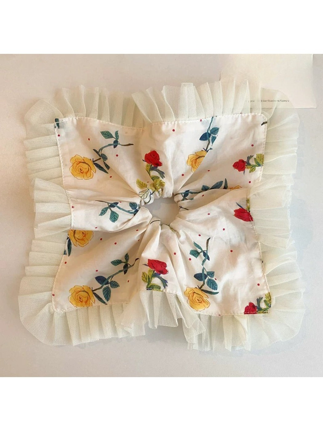 Gifty - French Minimalist Floral Oversized Square Hair Tie