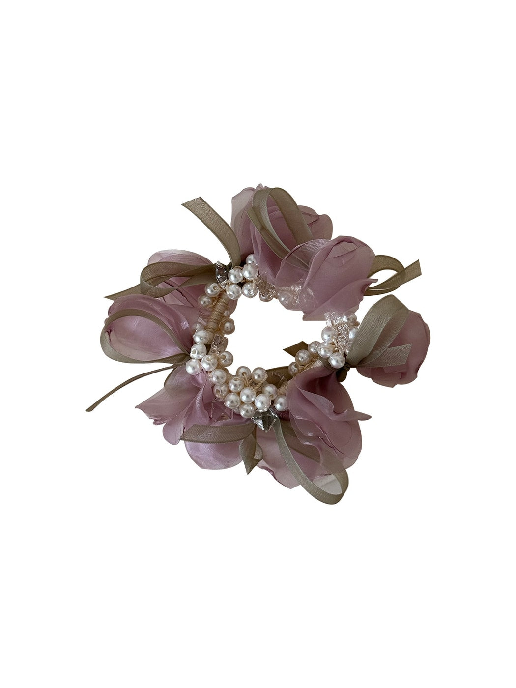 Gifty - Polyester Mesh Flower Ruffle Hair Tie