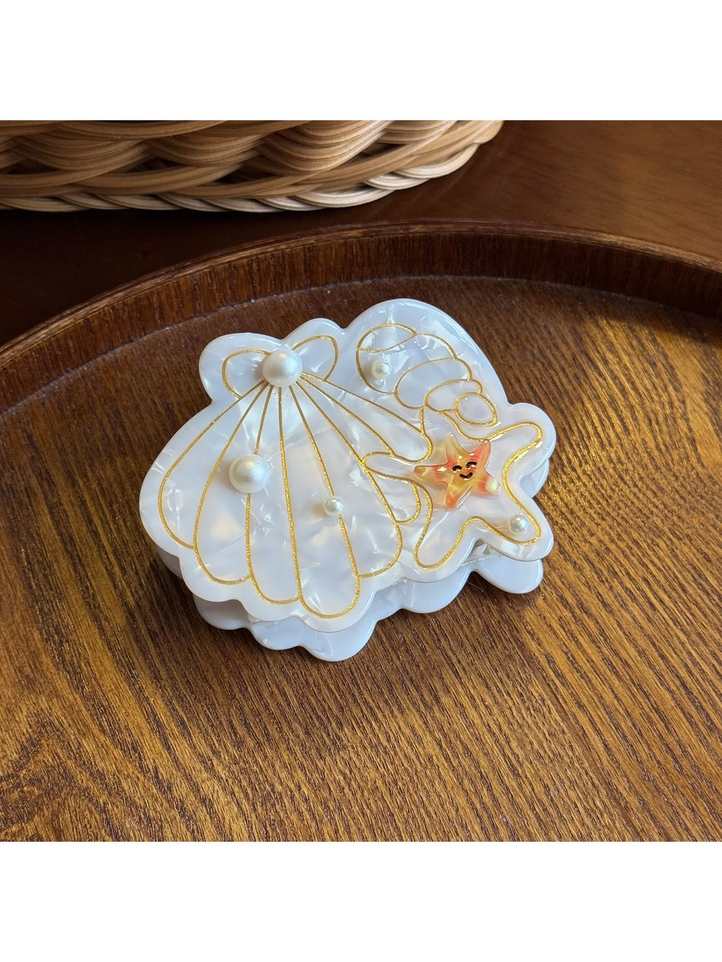 Beau - Acetate Starfish Glossy Claw Clip