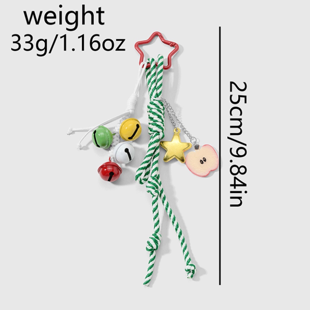 Keypus - Christmas Bell and Apple Charm Keychain