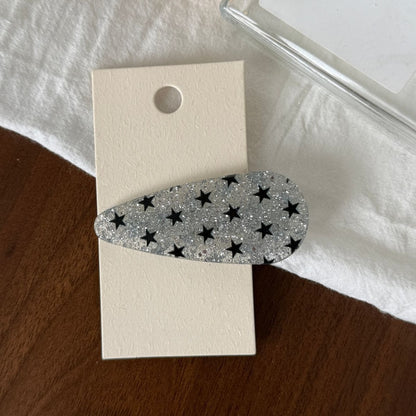 Beau - Glitter Star Pattern Acrylic Hair Clip