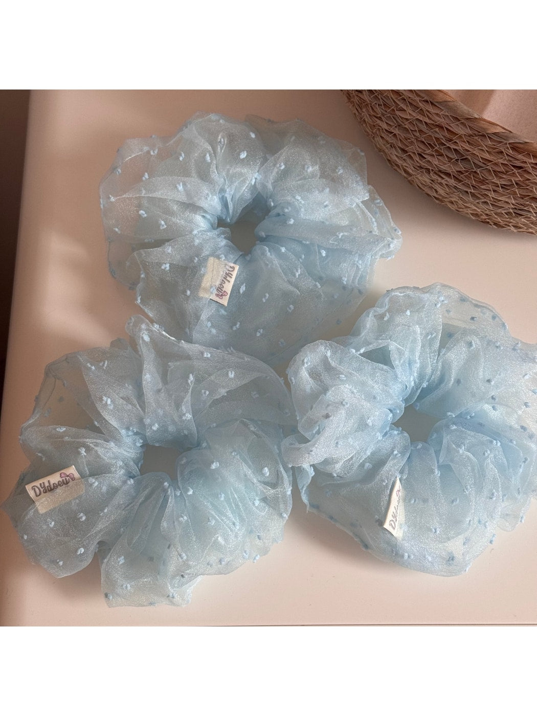 Gifty - Double Layer Dotted Sheer Scrunchie