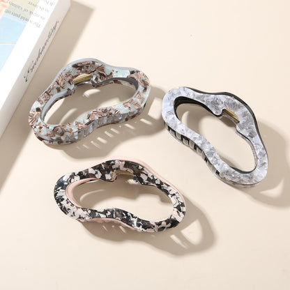 Beau - Cloud Shape Printed Acetate Hair Claw Clip