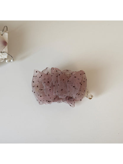Beau - Sheer Mesh Bubble Bow Banana Clip