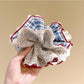 Gifty - Blue Retro Lace Scrunchie