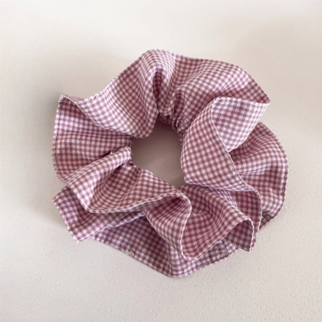 Gifty - Vintage Plaid Double Layer Scrunchie