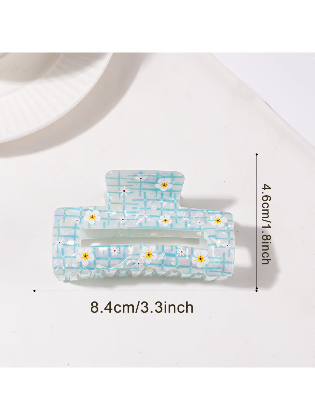 Beau - Elegant Plaid Square Hair Claw Clip