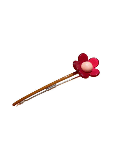 Beau - Plastic Alloy Flower Design Hair Clip