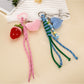Keypus - Textured Heart Bow Bag Charm Keychain