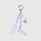 Keypus - Cartoon Dachshund Beaded Ribbon Keychain