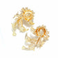 Earedge - Vintage Style Alloy Flower Dangle Earrings