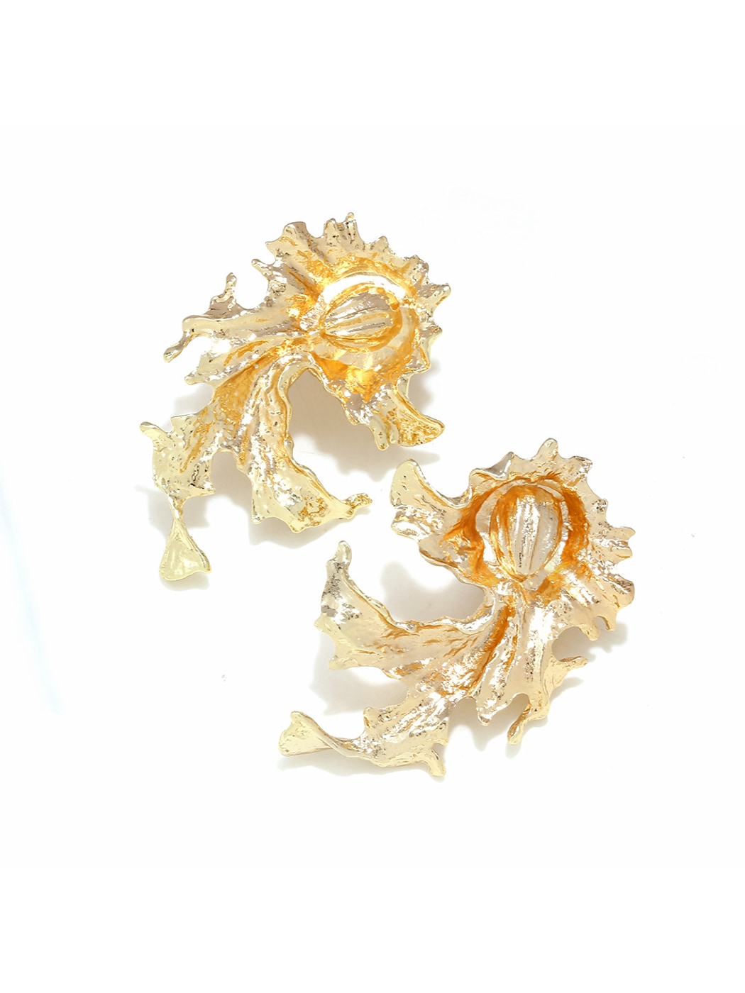 Earedge - Vintage Style Alloy Flower Dangle Earrings