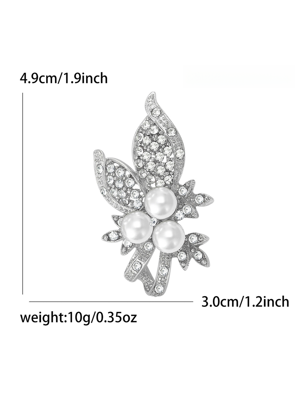 Brovia - Alloy Rhinestone Accent Fashion Brooch Pin
