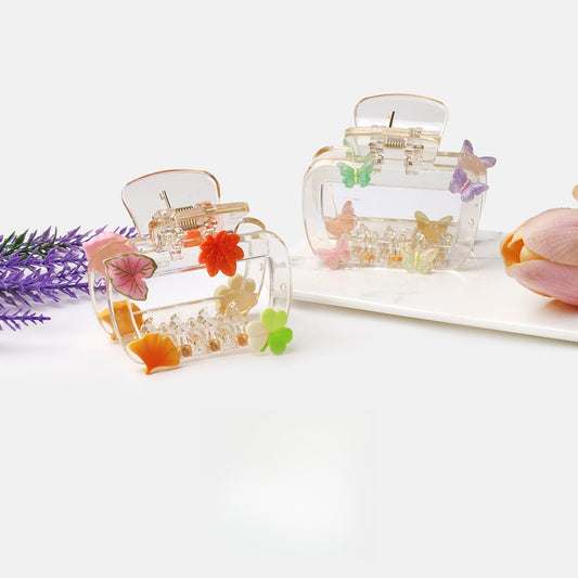 Beau - Clear Butterfly Detail PC Hair Styling Claw Clip