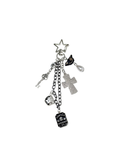 Keypus - Punk Cross Charm Chain Keychain