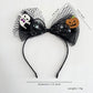 Gifty - Halloween Pumpkin Ghost Lace Dress-Up Headband