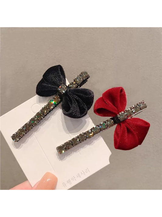 Beau - Small Bow Bar-Shaped Hair Clip