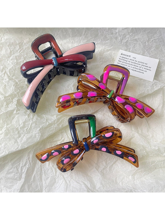 Beau - Colorful Bow Shaped Hair Claw Clip