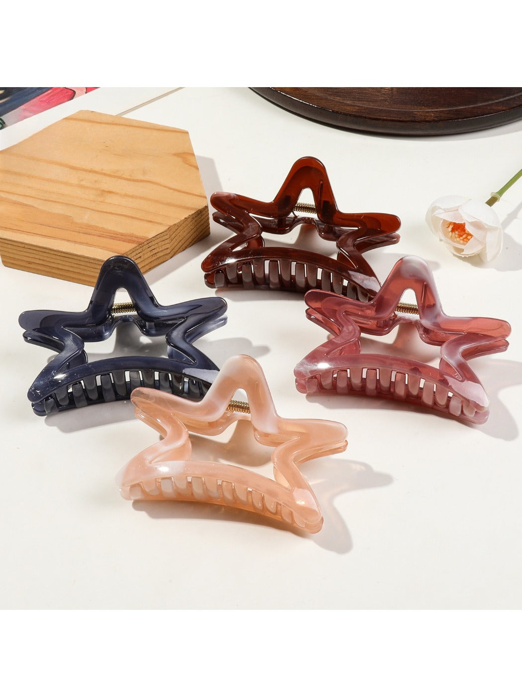 Beau - Christmas Star Shaped Jelly Hair Clips