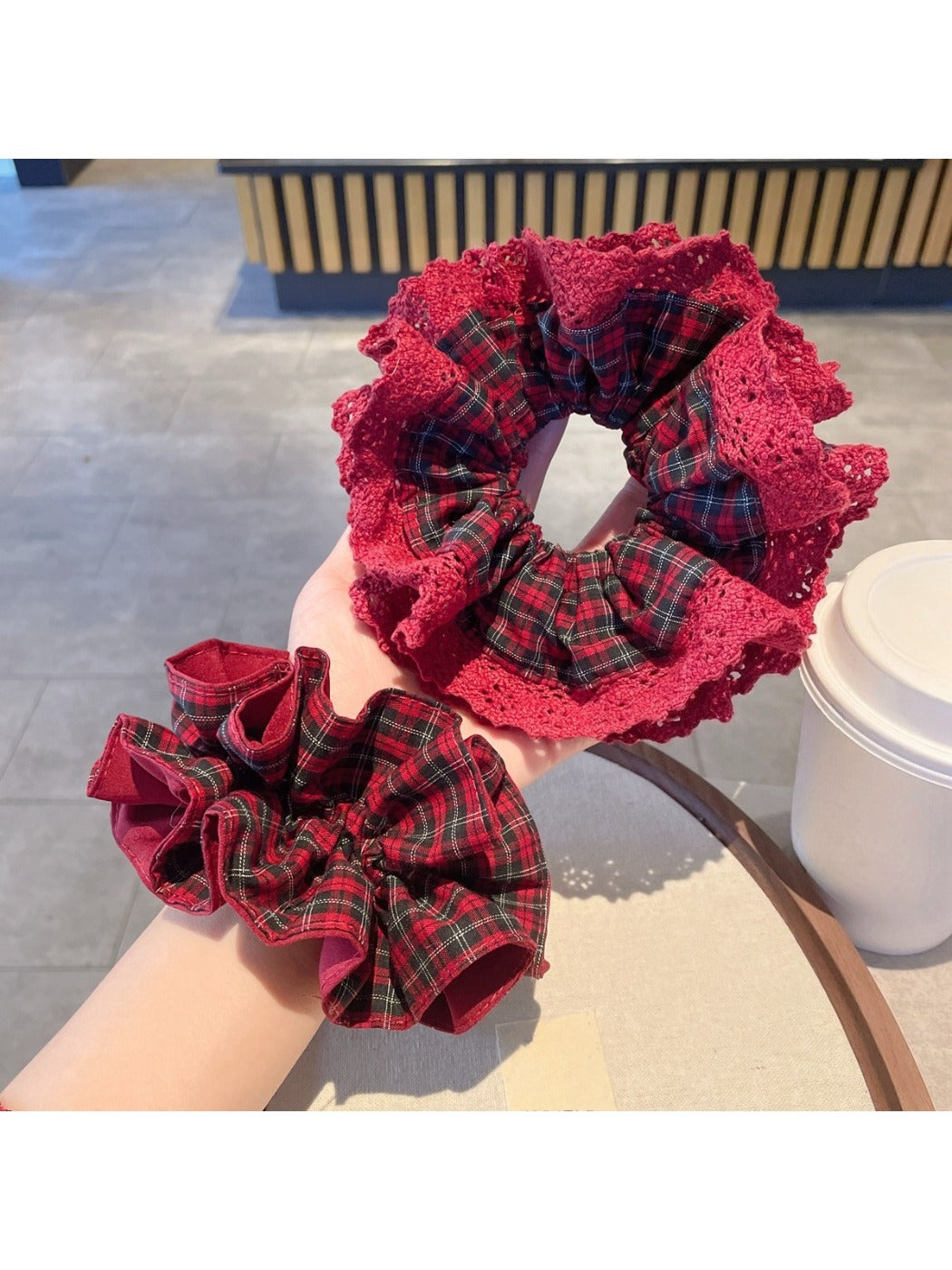 Gifty - Autumn/Winter Red Voluminous Scrunchie