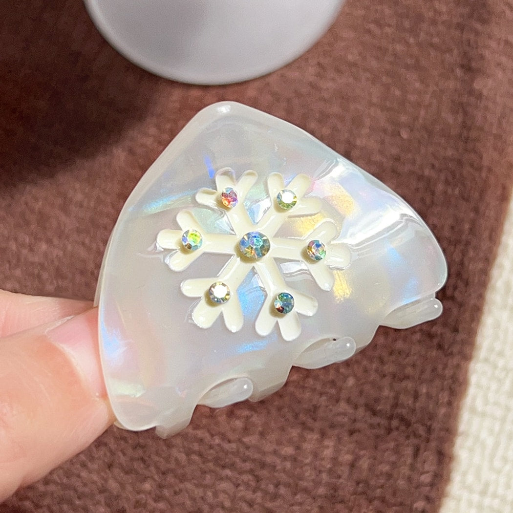 Beau - Sweet Christmas Snowflake Triangular Claw Clip