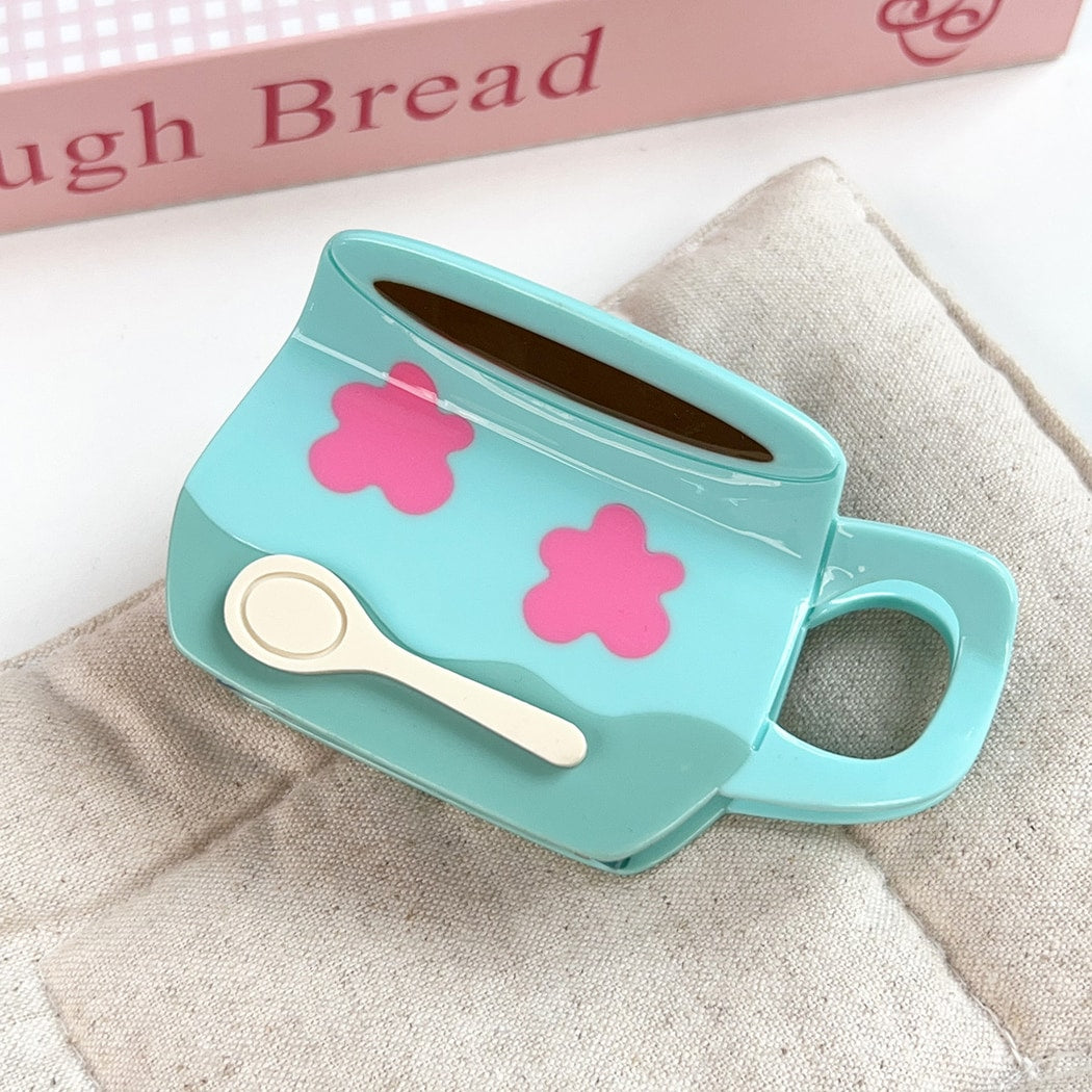 Beau - Cartoon Tea Cup Shape Acetate Claw Clip