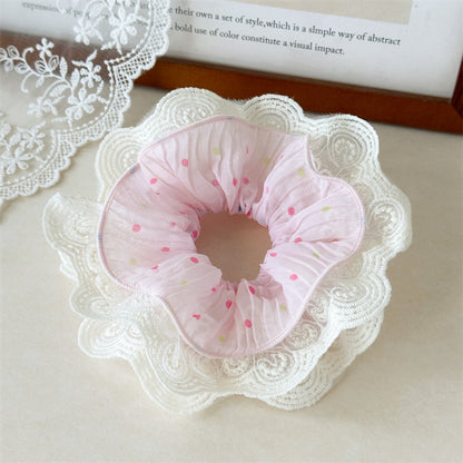 Gifty - Sweet Style Pleated Polka Dot Scrunchie