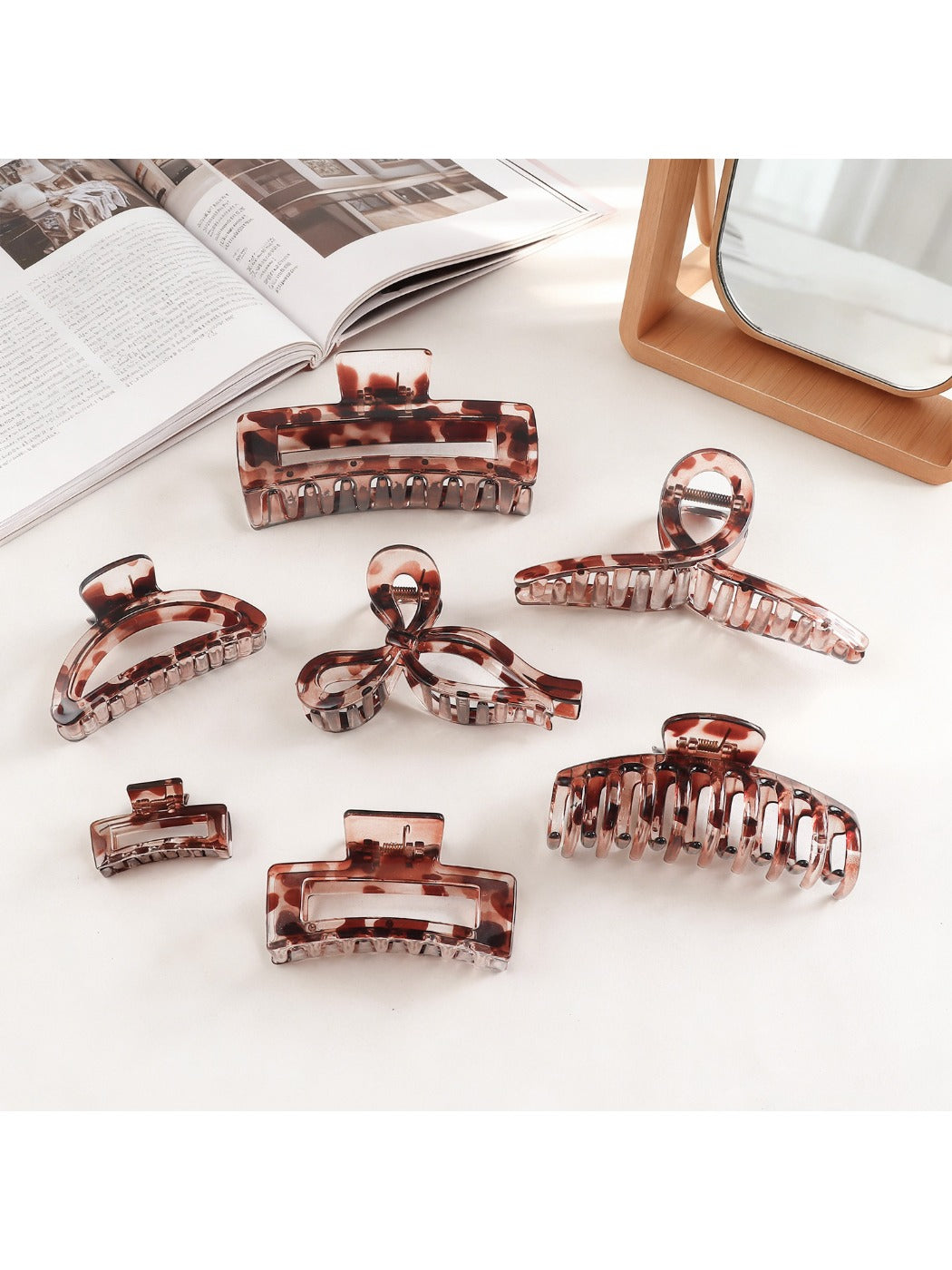 Beau - Minimalist Taupe Hair Claw Clip