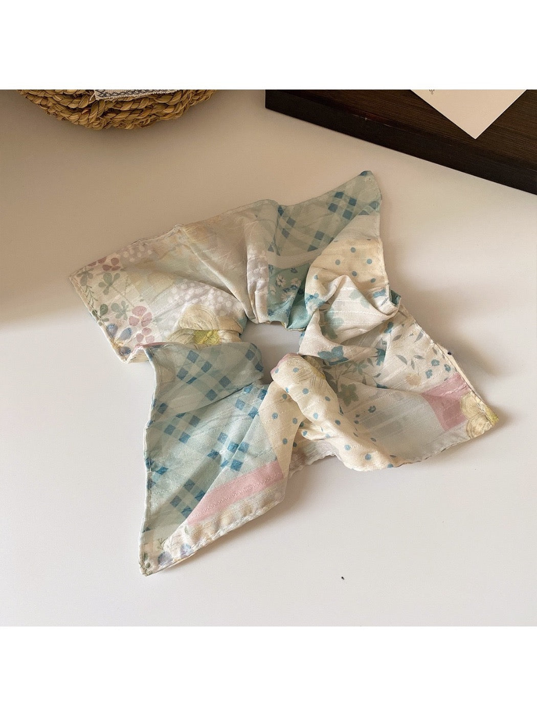 Gifty - Patchwork Floral Hair Scrunchie