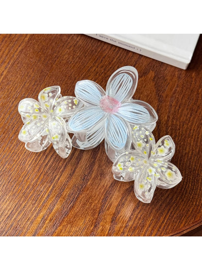 Beau - Candy Color Flower Hair Claw Clip
