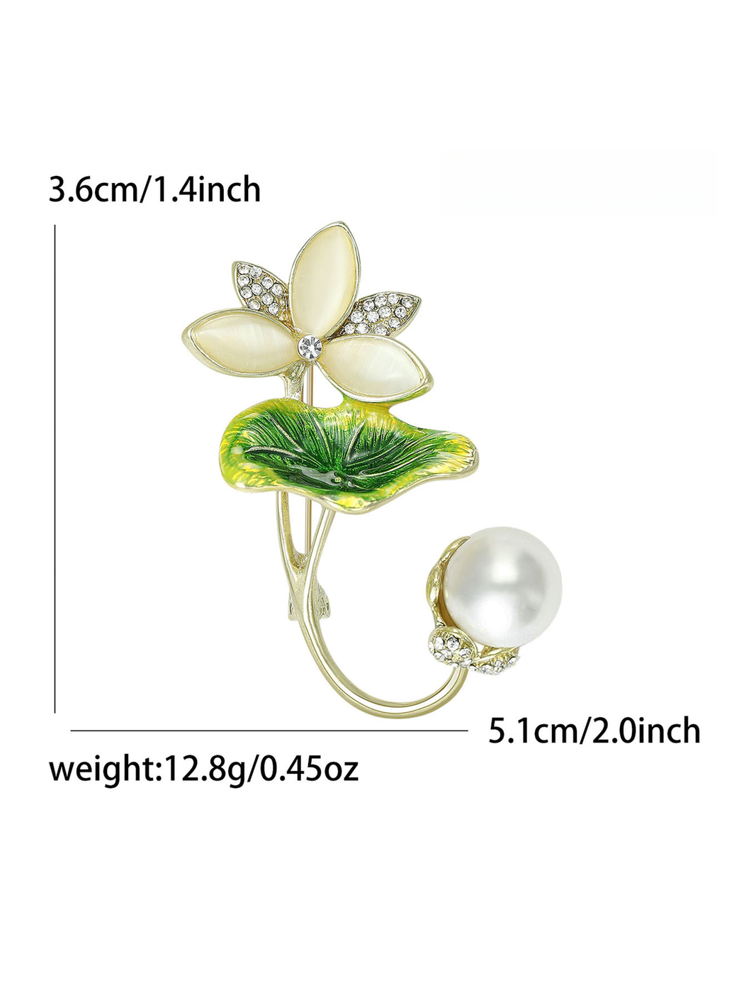 Brovia - Lotus Flower Alloy Decorative Lapel Brooch