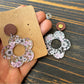 Earedge - Printed Daisy Patchwork Earrings