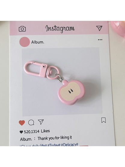 Keypus - Cute Half Apple Bag Charm Keychain Accessory
