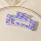 Beau - Openwork Grid Pattern Square Claw Clip