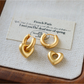 Earedge - Geometric Heart Design Fashion Earrings